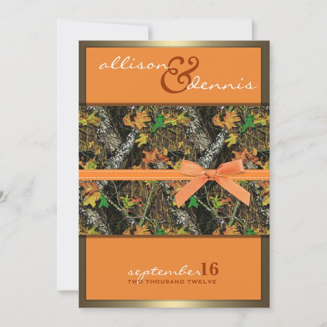 Lavish Camo Wedding Invitations (Front)