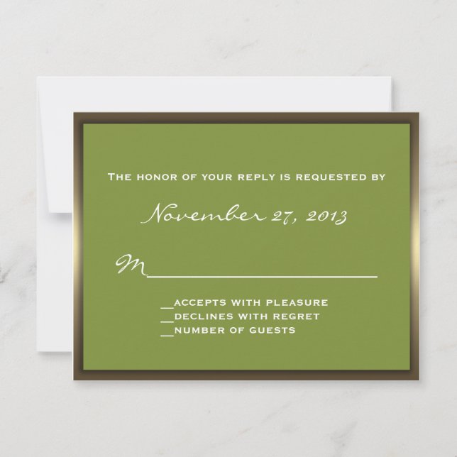 Lavish Camo Wedding RSVP (Front)