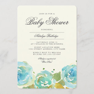 Lavish Florals Baby Shower Invitation
