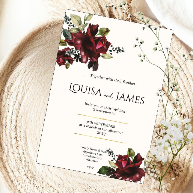Lavish Florals Wedding Invitation (Creator Uploaded)