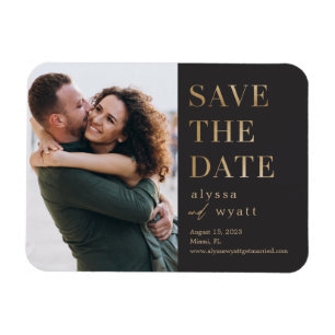 Lavish Glow EDITABLE COLOR Save The Date Magnet