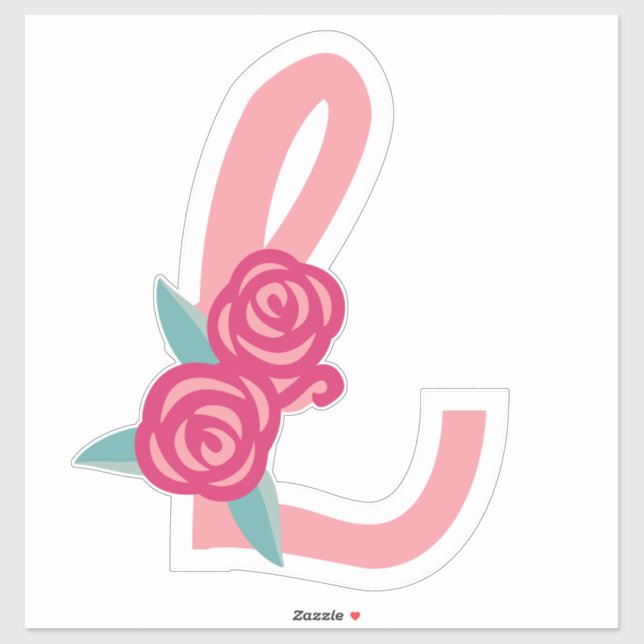 LAVISH LETTERS -L- pastel pink (Sheet)