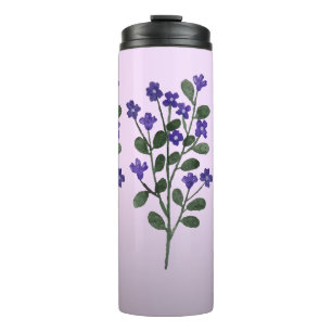 Lavish Lilac Floral Travel Mug Purple Wildflower