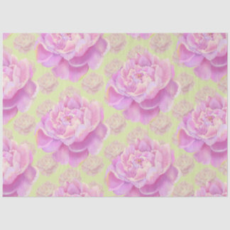 Lavish Peony on pale green Tissue Paper