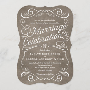 Lavish Scrolls Editable Colour Wedding Invitations