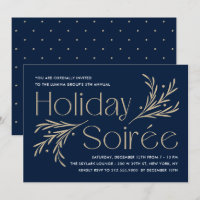 Lavish Soirée Editable Colour Holiday Party Invita