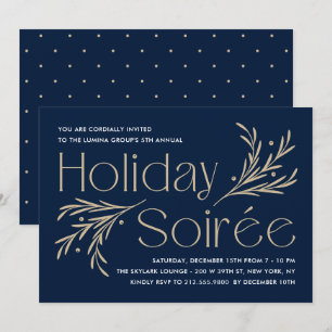 Lavish Soirée Editable Colour Holiday Party Invita Invitation