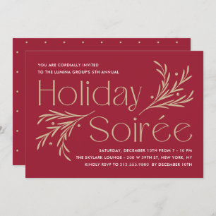 Lavish Soirée Editable Colour Holiday Party Invita Invitation