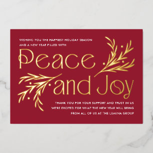 Lavish Soirée Foil Company Business Holiday Card
