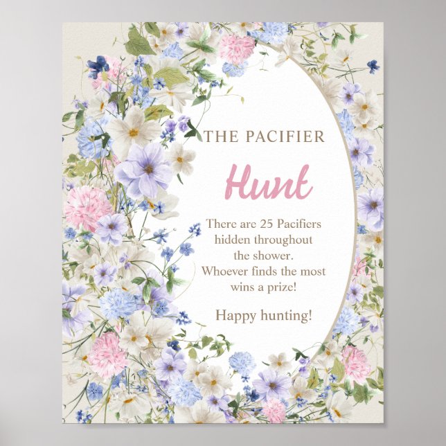 Lavish Wildflowers Baby in bloom the Pacifier Hunt Poster (Front)