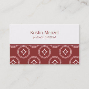 Lavishly Romantic Business Card, Maroon Card