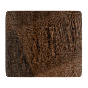 LavishlyOn Brown Black Textured Colour Block Cutting Board