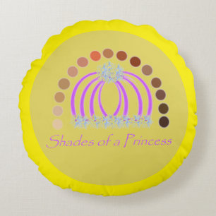 LavishlyOn Shades Of A Princess Make Up Rainbow Round Cushion