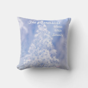 LavishlyOn Winter White Serenity Tree Cushion