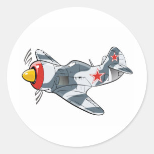 lavochkin la-7 classic round sticker