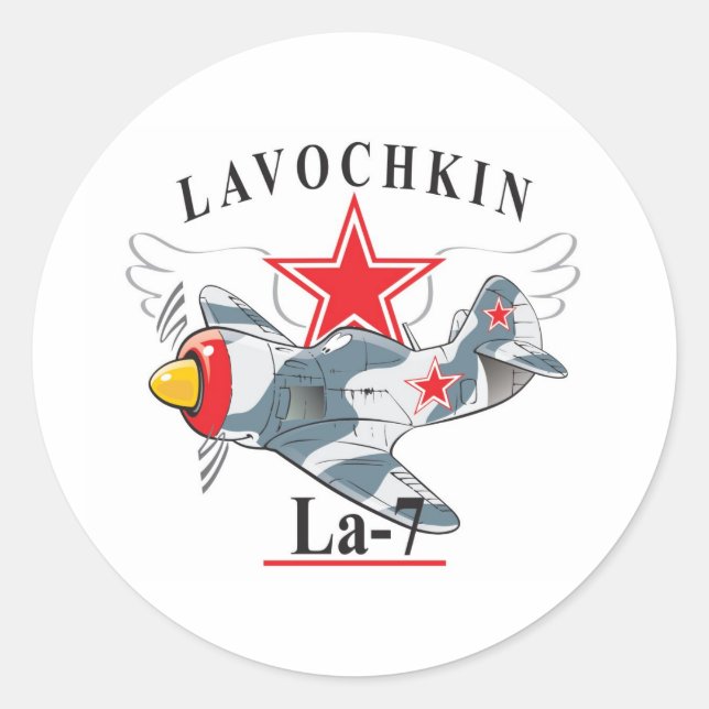 lavochkin la-7 classic round sticker (Front)