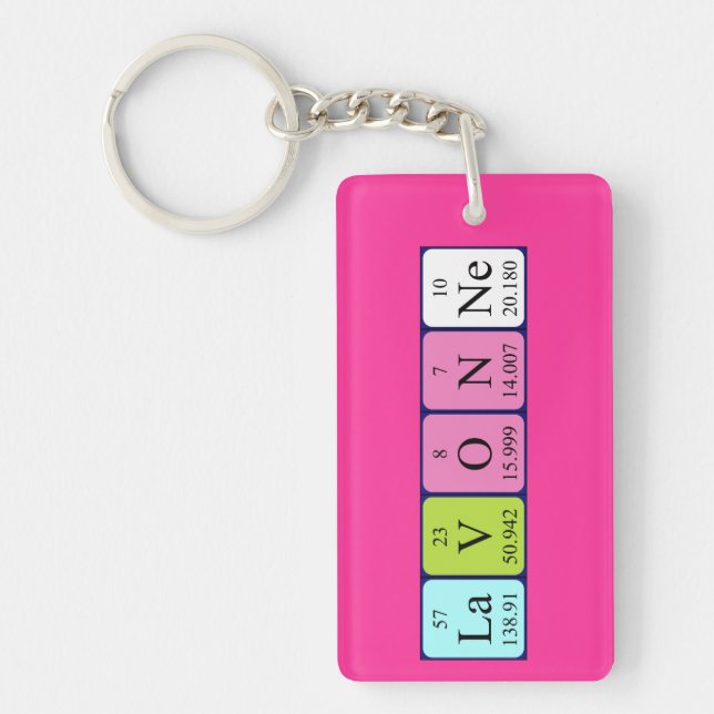 Lavonne periodic table name keyring (Front)