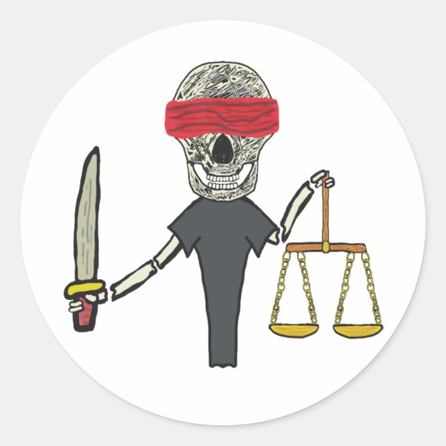 Law and Justice Classic Round Sticker (Front)