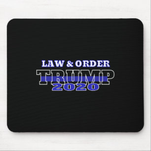 Law And Order Law Enforcement Thin Blue Line Trump Mouse Pad
