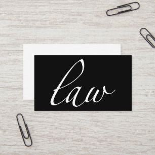 Law: Attorney, Lawyer Script Business Card