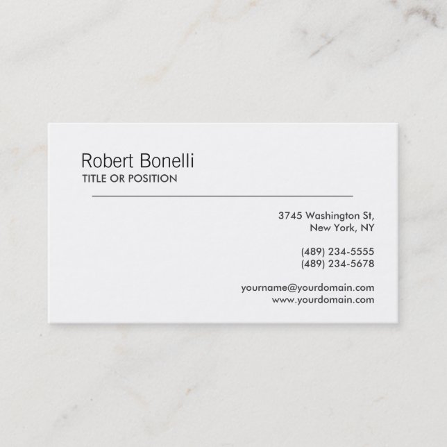 Law Automotive Bakery Music DJ Etc. Business Card (Front)