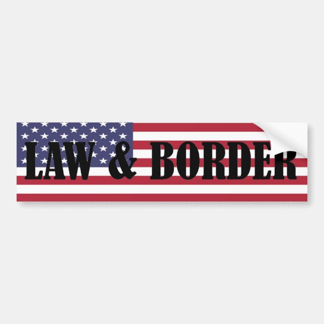 LAW & BORDER Bumper Sticker (Front)