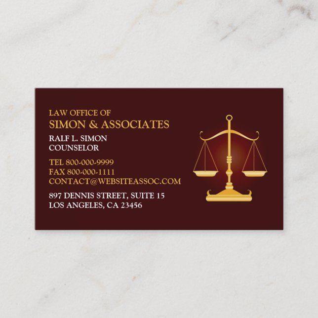 Law Business Card (Front)