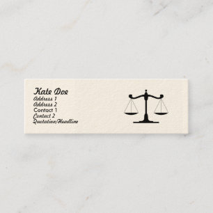 Law Businesscard Skinny Mini Business Card