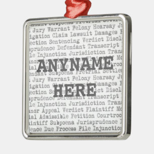 Law Clerk Christmas Metal Ornament