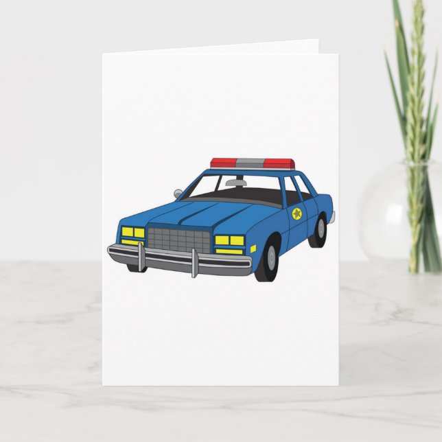 law enforcement academy grad police car card (Front)