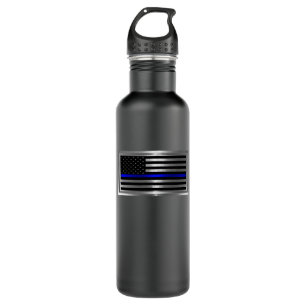 Law Enforcement American Flag Blue Stripe 710 Ml Water Bottle
