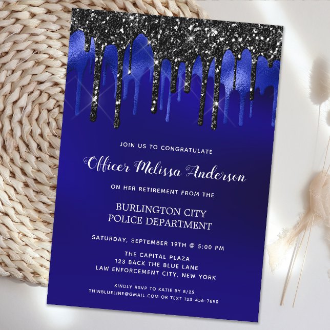 Law Enforcement Elegant Police Retirement Invitation (Creator Uploaded)