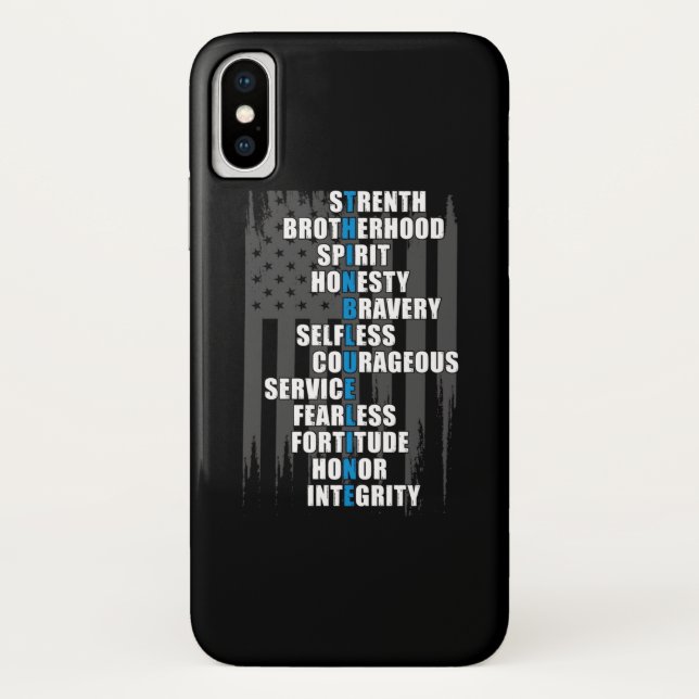 Law Enforcement Flag Police Appreciation Case-Mate iPhone Case (Back)
