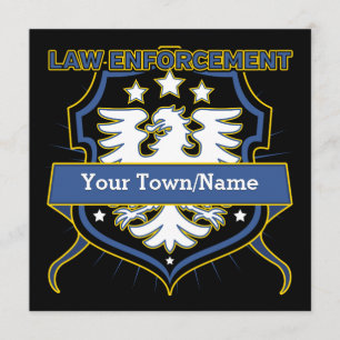 Law Enforcement Heraldry Badge Thank You Card