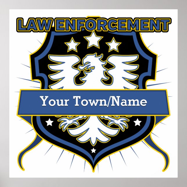 Law Enforcement Heraldry Crest Poster (Front)