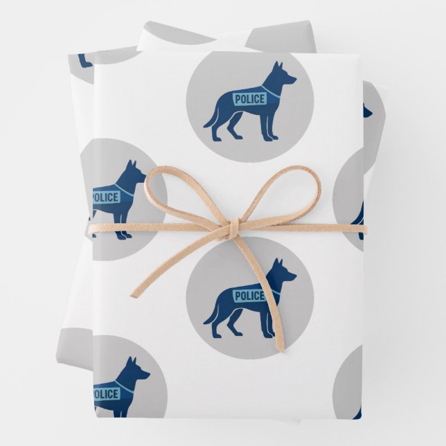 Law Enforcement K9 Gift Wrapping Paper (In situ)