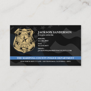 Law Enforcement Officer Logo Police Department Business Card