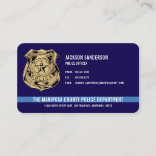 Law Enforcement Officer Police Department Business Card
