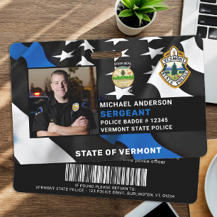 Law Enforcement Personalised Photo Logo Police ID  Badge