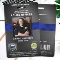 Law Enforcement Personalised Photo Police ID Card
