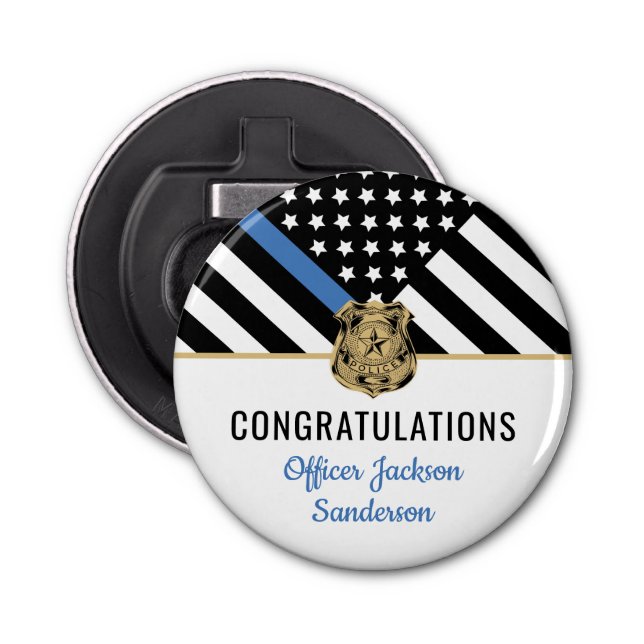 Law Enforcement Police Department Retirement Party Bottle Opener (Front)