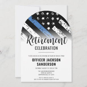 Law Enforcement Police Department Retirement Party Invitation