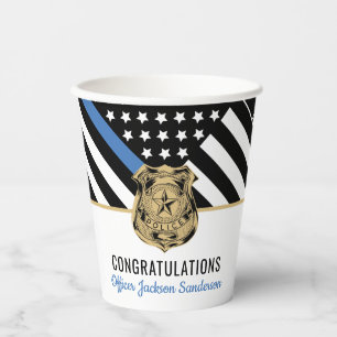Law Enforcement Police Department Retirement Party Paper Cups