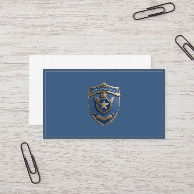 Law Enforcement Police Deputy Sheriff  Department Business Card (Front/Back In Situ)