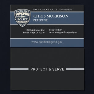 Law Enforcement Police Detective Logo Business Card