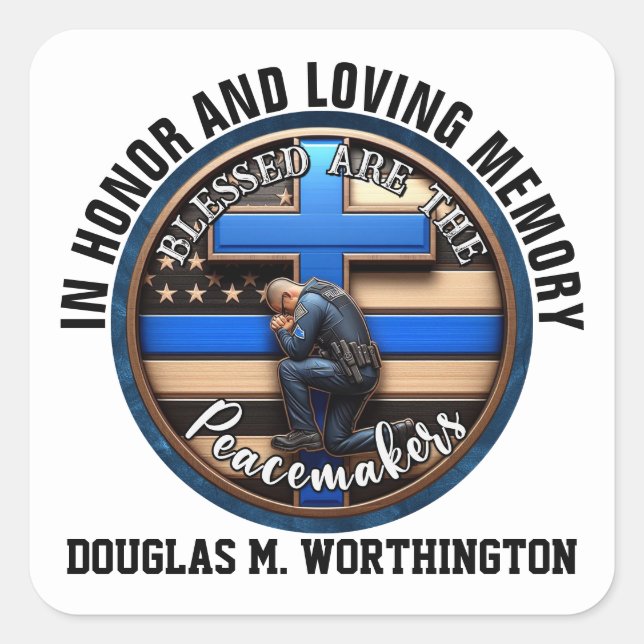 Law Enforcement POLICE In Loving Memory Sticker (Front)