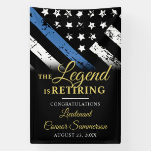 Law Enforcement Police Officer Retirement Party Banner