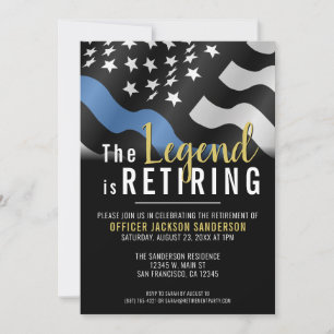 Law Enforcement Police Officer Retirement Party Invitation
