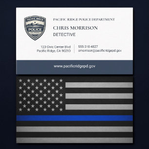 Law Enforcement Police Officer Thin Blue Line Flag Business Card