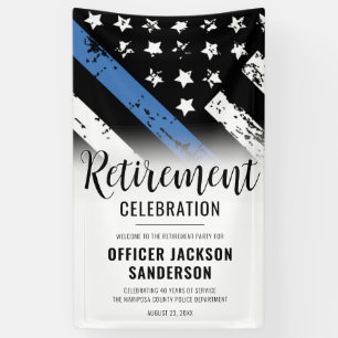 Law Enforcement Police Retirement Party Welcome Banner
